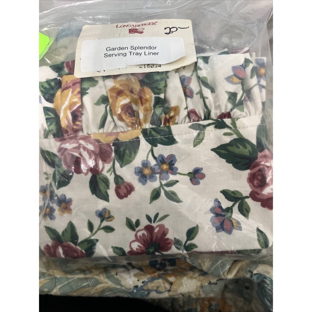 Longaberger‎ Serving Tray Liner Garden Splendor New In Package